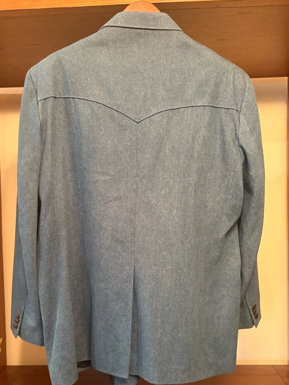 Men's Blue Denim Western Sport Coat